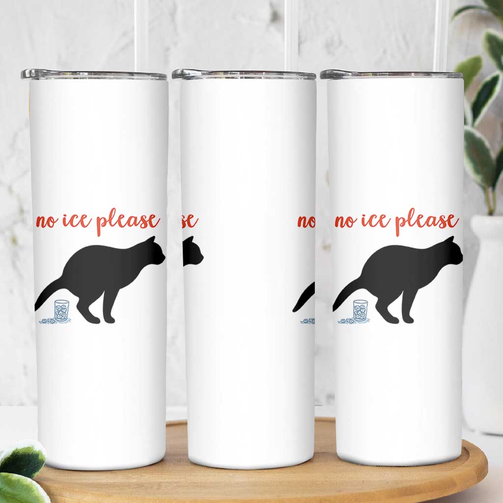 No Ice Please Skinny Tumbler Funny Cat Abolish ICE Meme