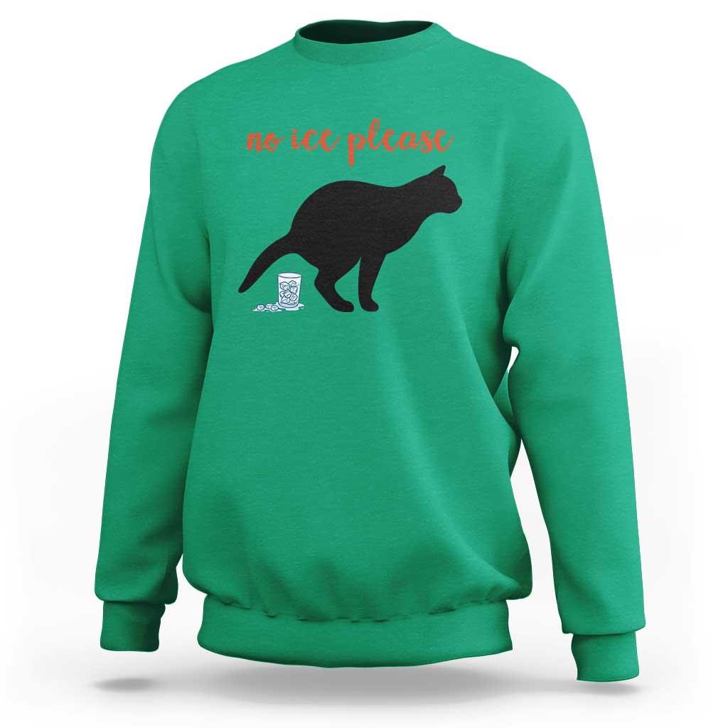 No Ice Please Sweatshirt Funny Cat Abolish ICE Meme