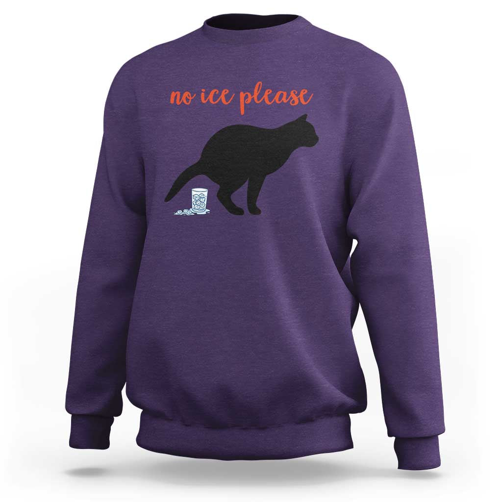 No Ice Please Sweatshirt Funny Cat Abolish ICE Meme