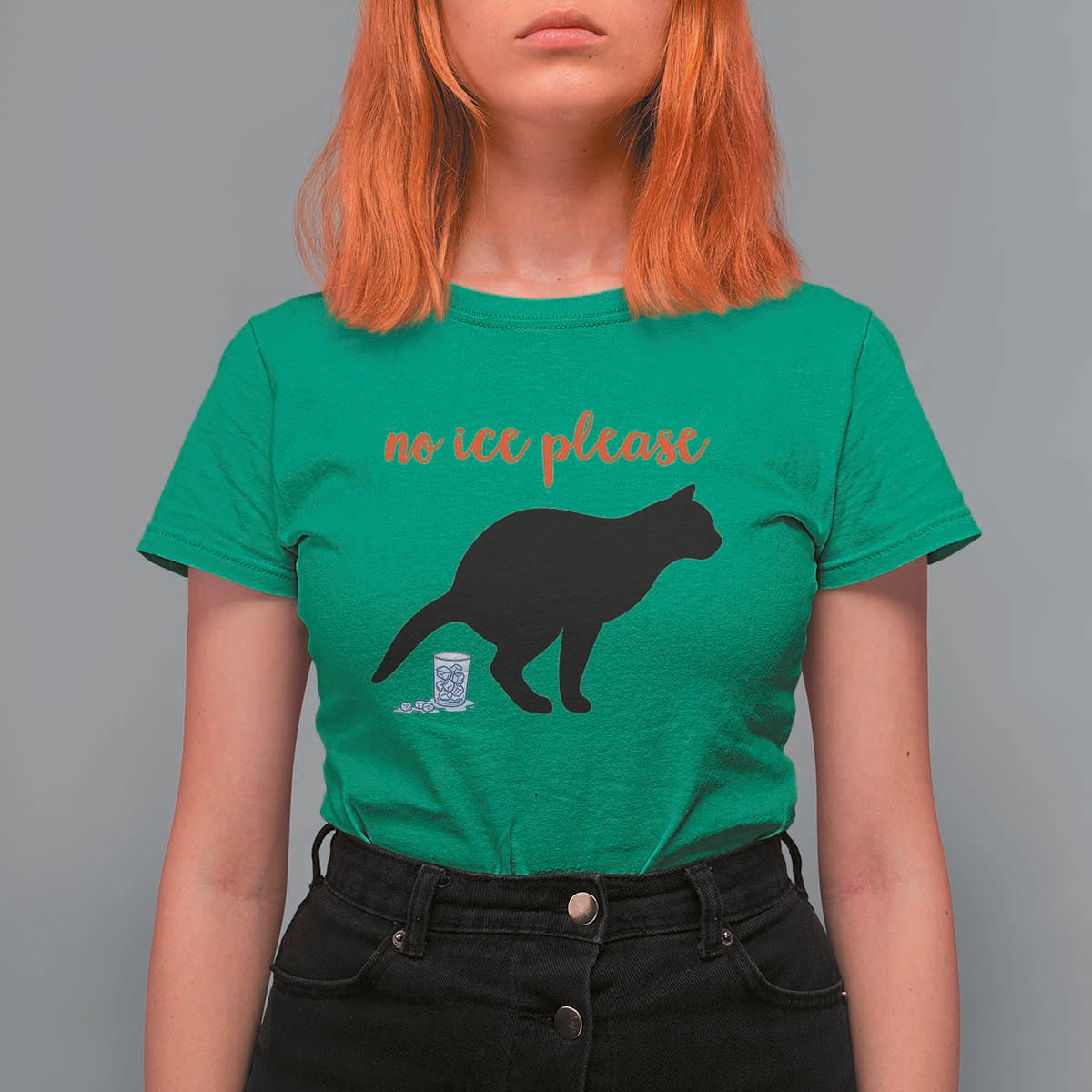 No Ice Please T Shirt For Women Funny Cat Abolish ICE Meme