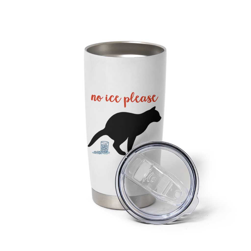 No Ice Please Tumbler Cup Funny Cat Abolish ICE Meme