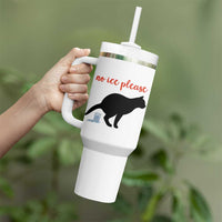 No Ice Please Tumbler With Handle Funny Cat Abolish ICE Meme