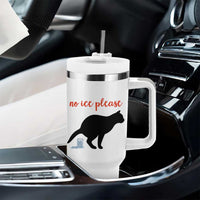 No Ice Please Tumbler With Handle Funny Cat Abolish ICE Meme