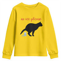 No Ice Please Youth Sweatshirt Funny Cat Abolish ICE Meme
