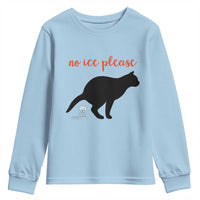 No Ice Please Youth Sweatshirt Funny Cat Abolish ICE Meme