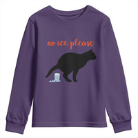 No Ice Please Youth Sweatshirt Funny Cat Abolish ICE Meme