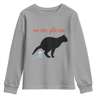 No Ice Please Youth Sweatshirt Funny Cat Abolish ICE Meme