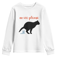 No Ice Please Youth Sweatshirt Funny Cat Abolish ICE Meme