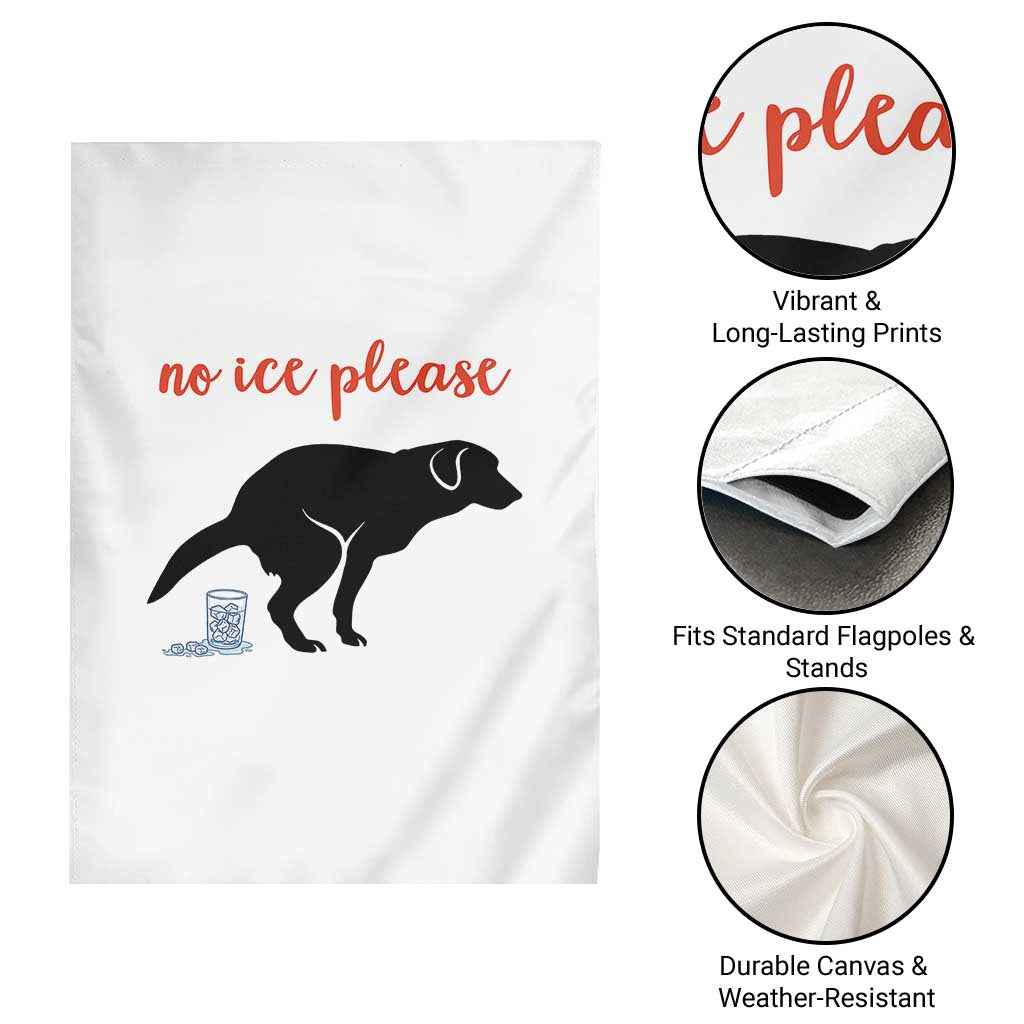 No Ice Please Garden Flag Funny Dog Anti ICE Meme