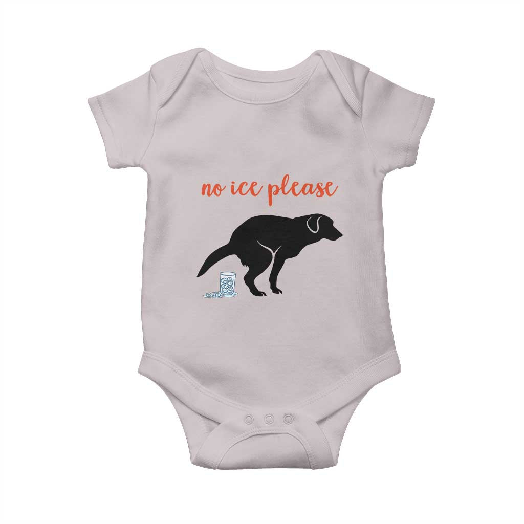 No Ice Please Baby Onesie Funny Dog Anti ICE Meme