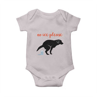 No Ice Please Baby Onesie Funny Dog Anti ICE Meme