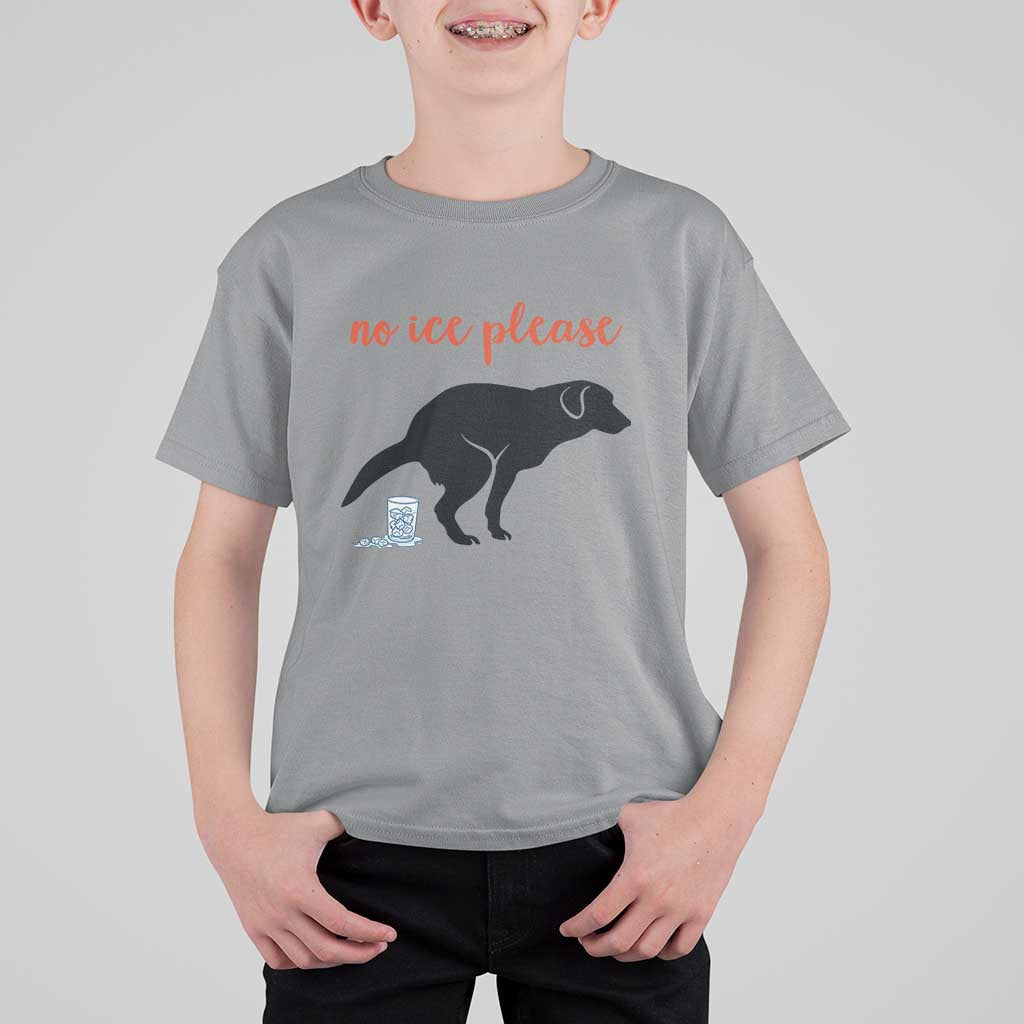 No Ice Please T Shirt For Kid Funny Dog Anti ICE Meme