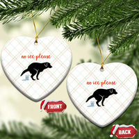 No Ice Please Ceramic Ornament Funny Dog Anti ICE Meme