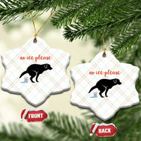 No Ice Please Ceramic Ornament Funny Dog Anti ICE Meme