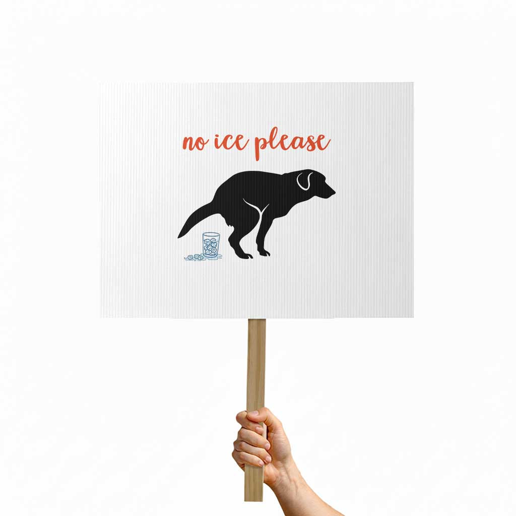 No Ice Please Protest Sign Funny Dog Anti ICE Meme