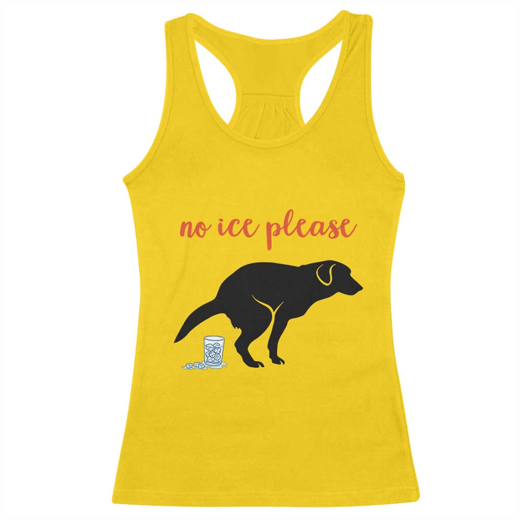 No Ice Please Racerback Tank Top Funny Dog Anti ICE Meme