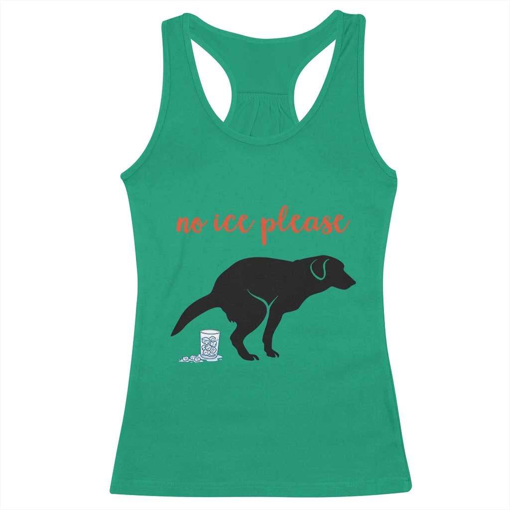 No Ice Please Racerback Tank Top Funny Dog Anti ICE Meme
