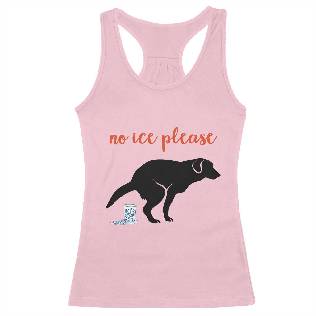 No Ice Please Racerback Tank Top Funny Dog Anti ICE Meme