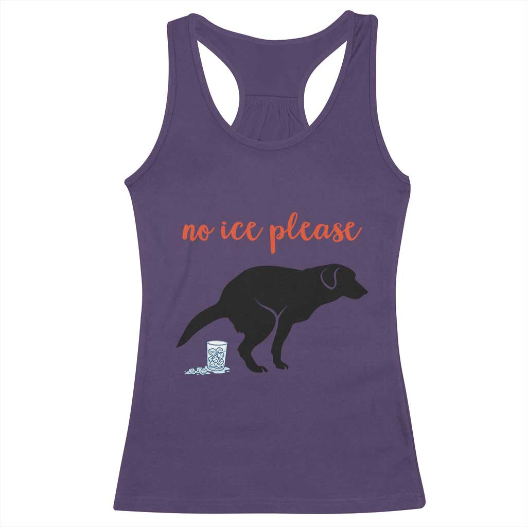 No Ice Please Racerback Tank Top Funny Dog Anti ICE Meme