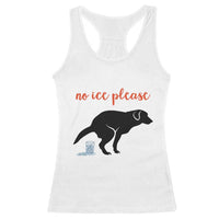 No Ice Please Racerback Tank Top Funny Dog Anti ICE Meme