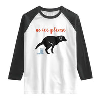 No Ice Please Raglan Shirt Funny Dog Anti ICE Meme