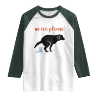 No Ice Please Raglan Shirt Funny Dog Anti ICE Meme