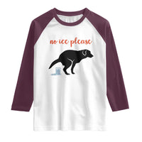 No Ice Please Raglan Shirt Funny Dog Anti ICE Meme