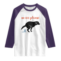 No Ice Please Raglan Shirt Funny Dog Anti ICE Meme