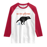 No Ice Please Raglan Shirt Funny Dog Anti ICE Meme