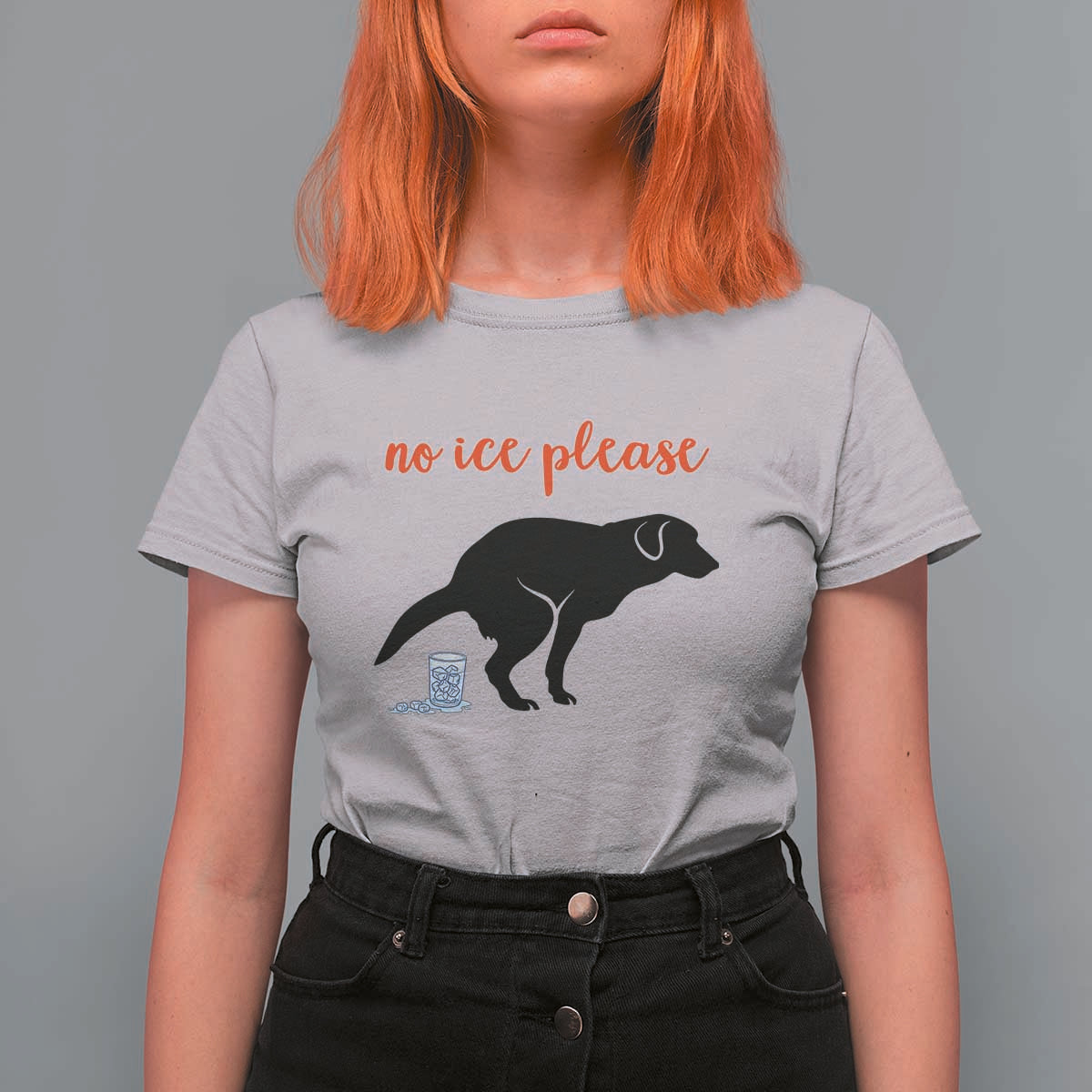 No Ice Please T Shirt For Women Funny Dog Anti ICE Meme