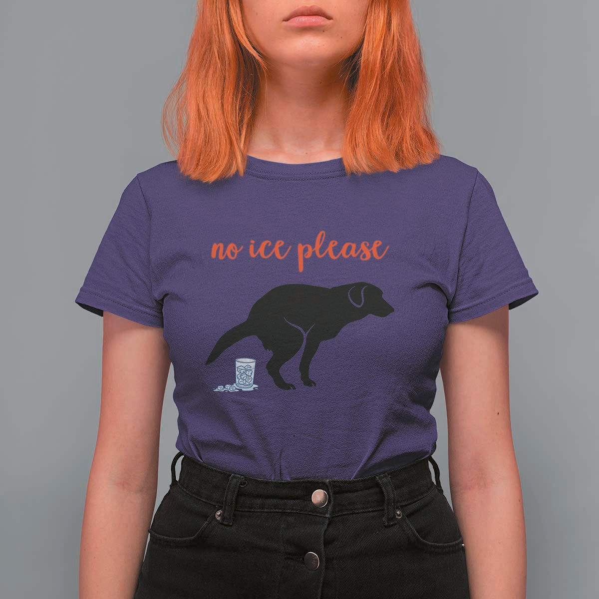 No Ice Please T Shirt For Women Funny Dog Anti ICE Meme