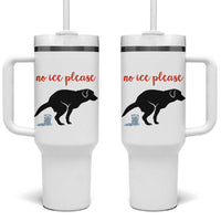 No Ice Please Tumbler With Handle Funny Dog Anti ICE Meme