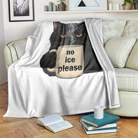 No Ice Please Throw Blanket Funny Black Cat Anti ICE Meme