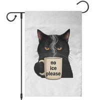 No Ice Please Garden Flag Funny Black Cat Anti ICE Meme