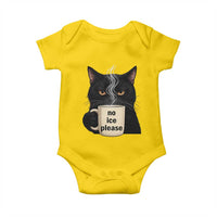 No Ice Please Baby Onesie Funny Black Cat Anti ICE Meme