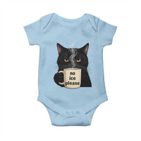 No Ice Please Baby Onesie Funny Black Cat Anti ICE Meme