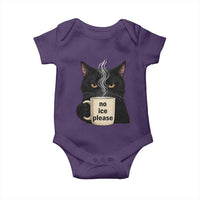 No Ice Please Baby Onesie Funny Black Cat Anti ICE Meme