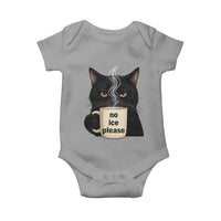 No Ice Please Baby Onesie Funny Black Cat Anti ICE Meme