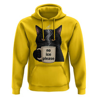 No Ice Please Hoodie Funny Black Cat Anti ICE Meme