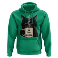 No Ice Please Hoodie Funny Black Cat Anti ICE Meme