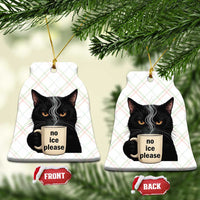 No Ice Please Ceramic Ornament Funny Black Cat Anti ICE Meme