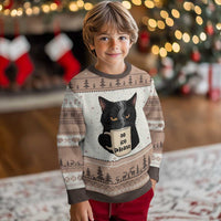 No Ice Please Ugly Christmas Sweater Funny Black Cat Anti ICE Meme