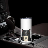 No Ice Please Skinny Tumbler Funny Black Cat Anti ICE Meme