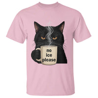 No Ice Please T Shirt Funny Black Cat Anti ICE Meme