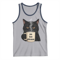 No Ice Please Tank Top Funny Black Cat Anti ICE Meme