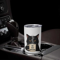 No Ice Please Tumbler Cup Funny Black Cat Anti ICE Meme