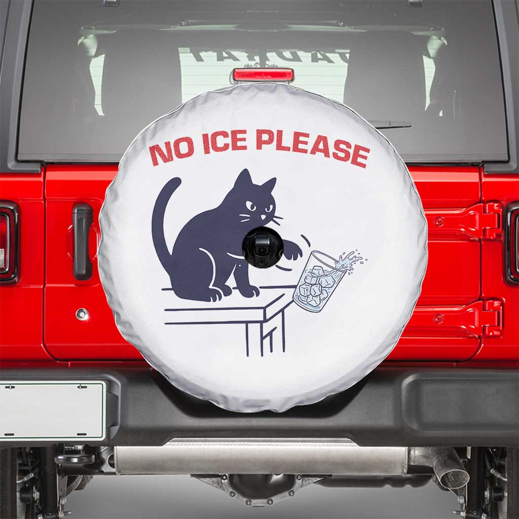 No Ice Please Spare Tire Cover Funny Cat Anti ICE Meme