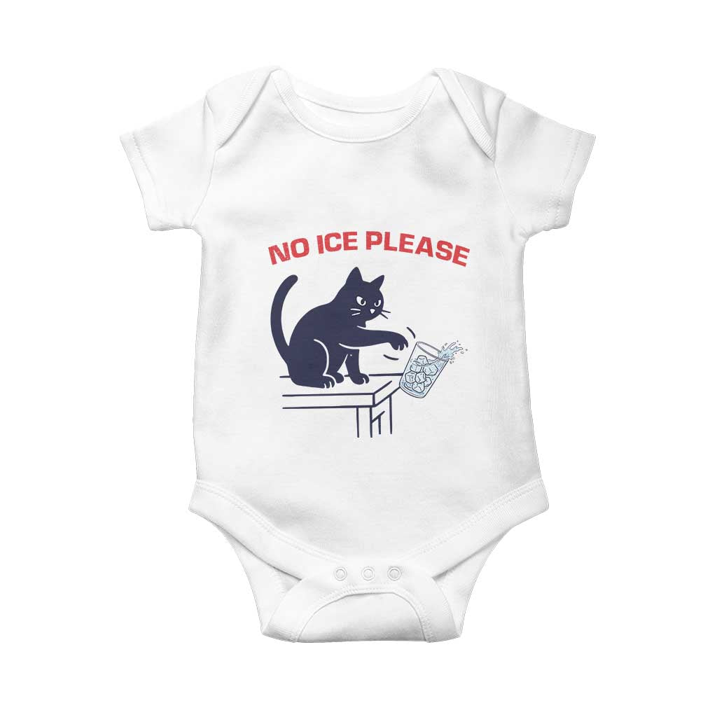 No Ice Please Baby Onesie Funny Cat Anti ICE Meme