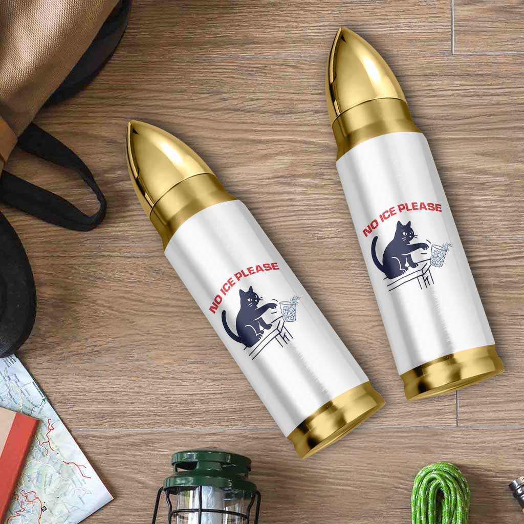 No Ice Please Bullet Tumbler Funny Cat Anti ICE Meme