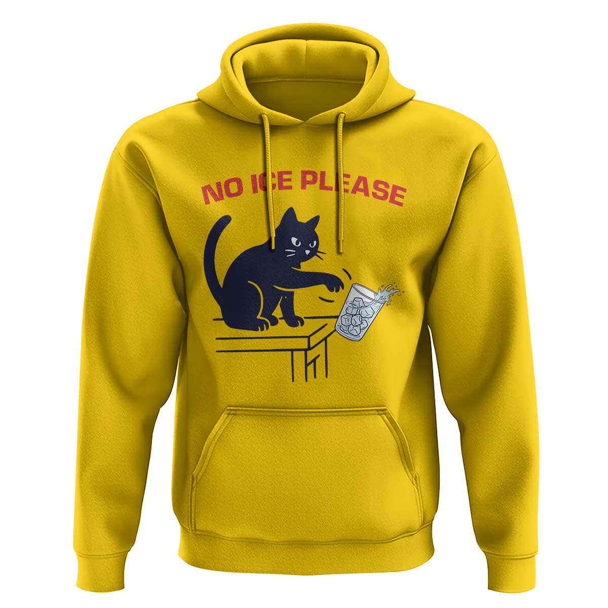 No Ice Please Hoodie Funny Cat Anti ICE Meme